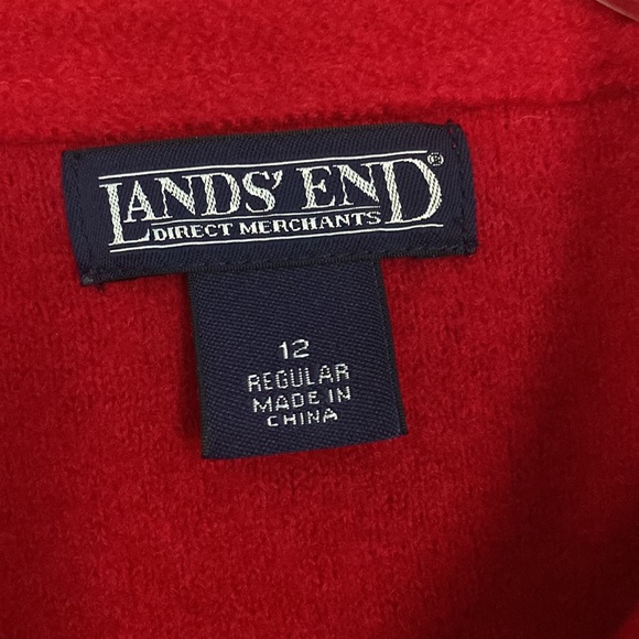 Valentine Red Lands End Wool Jacket - Picture 2 of 6